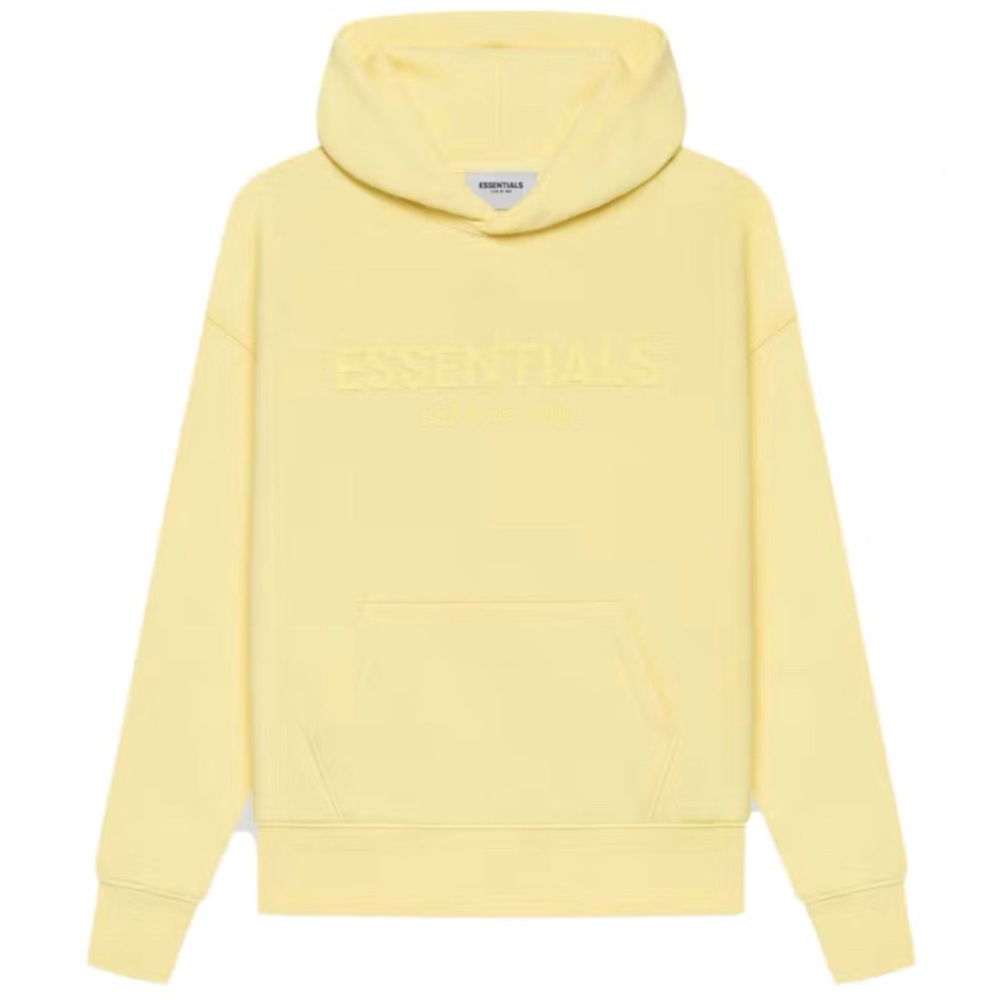 Essentials Fear of God Kids Pull-Over Hoodie Lemonade Size M (8)